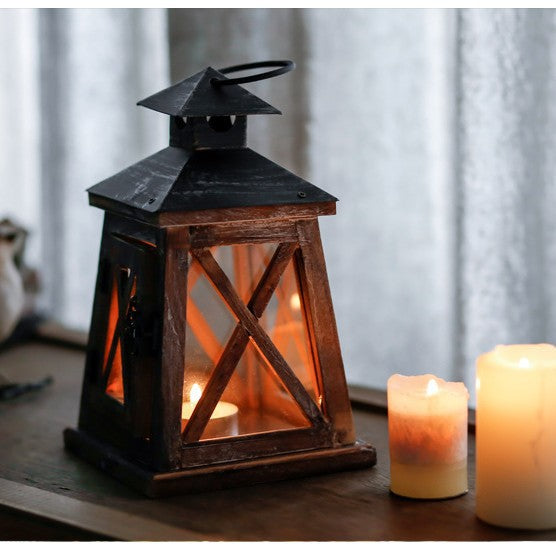 Handcrafted Hexagonal Wooden Lighthouse Tea Light Lantern