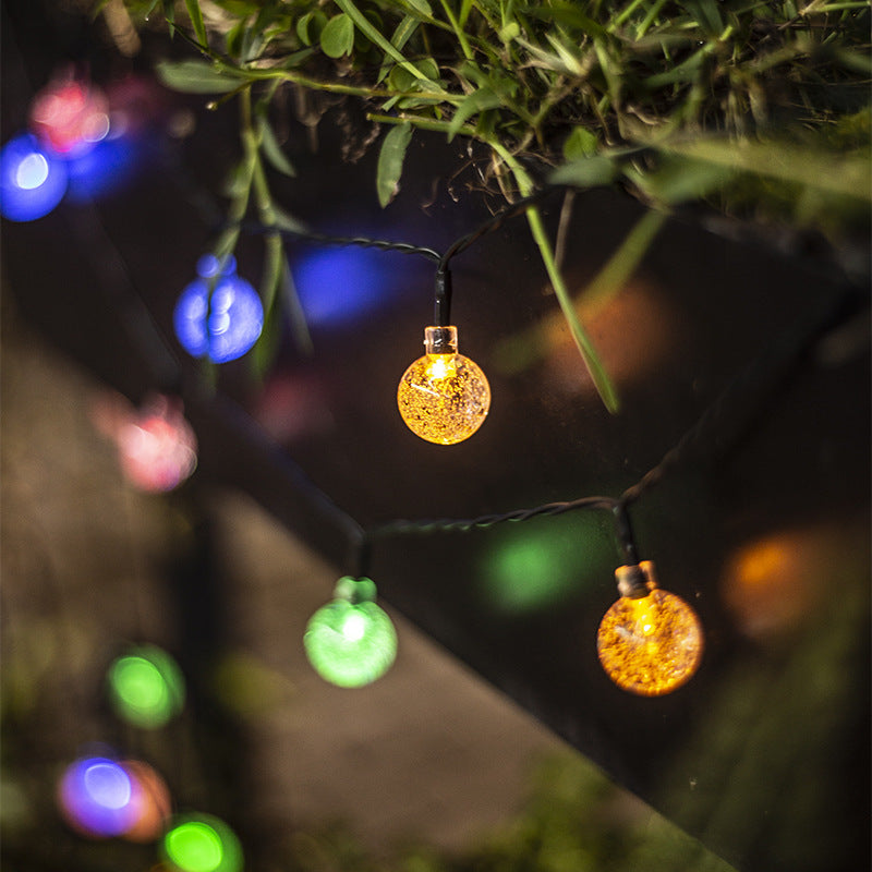 Multi-Color LED Glitter Globe String Lights Outdoor Waterproof Decorative Strand