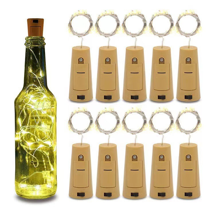LED Bottle Stopper Fairy String Lights With Waterproof Battery Cap And Flexible Copper Wire