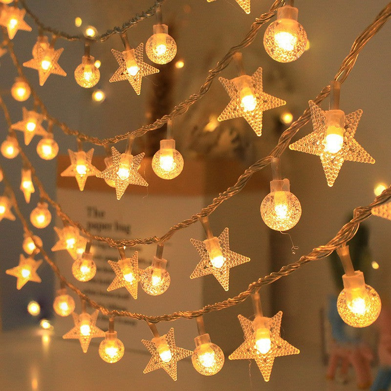 Globe LED String Lights With Waterproof Copper Wire And Textured Clear Bulbs