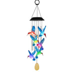 LED Solar Butterfly Wind Chime Garden Hanging Light Happy Growers