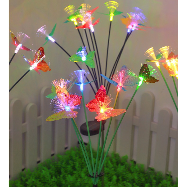 Decorative LED Fiber Optic Flower Stakes Bouquet