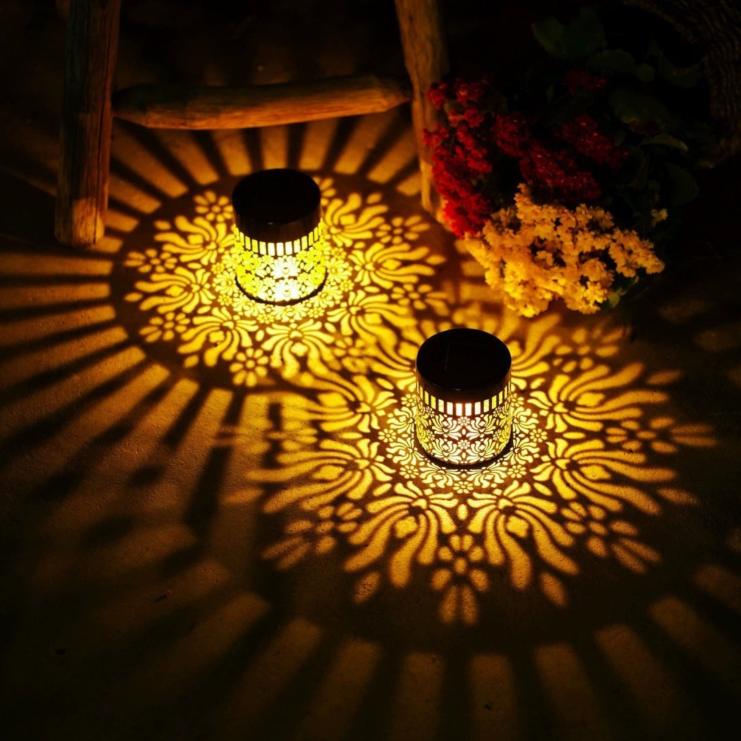Decorative Solar Wall Light With Mandala Projection Pattern