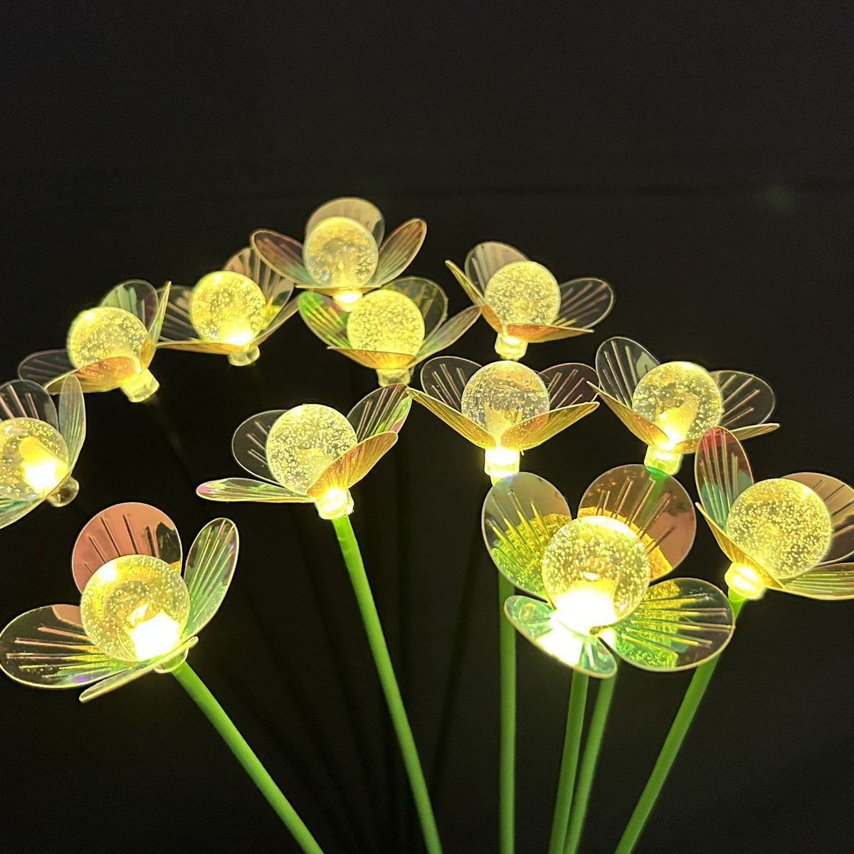Decorative LED Fiber Optic Flower Stakes Bouquet