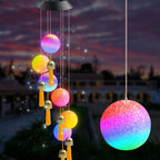 LED Solar Butterfly Wind Chime Garden Hanging Light Happy Growers