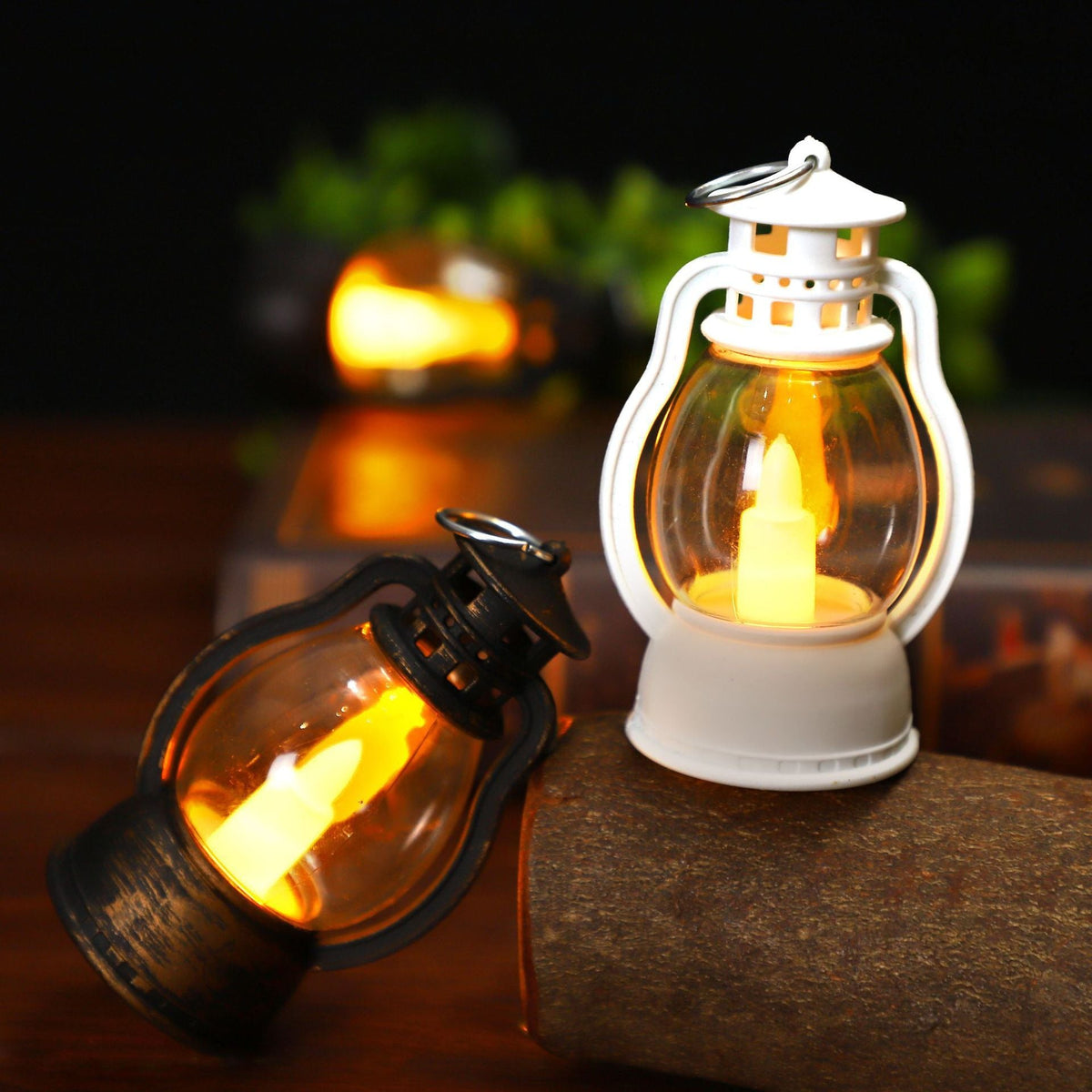 Decorative LED Vintage-Style Mini Lantern Tealight Candle Holder