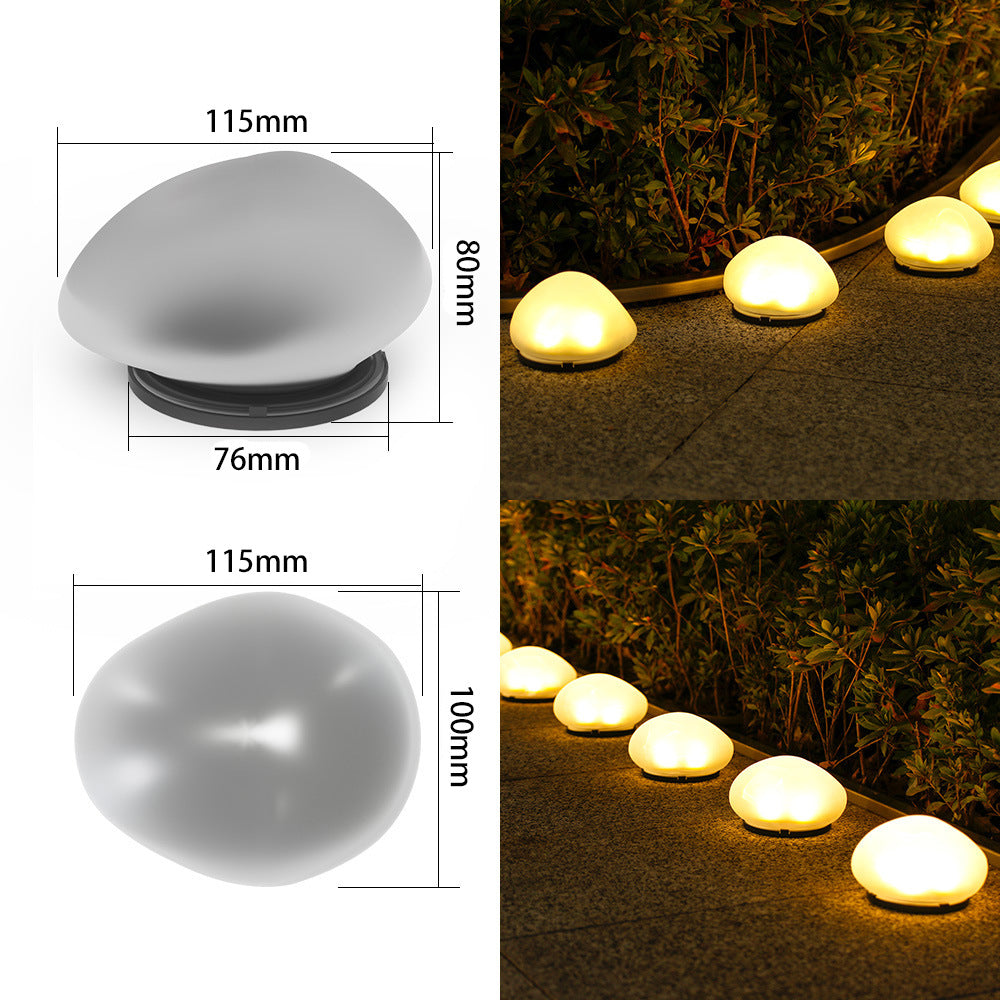 Rechargeable LED Pebble Pathway Lights Waterproof Garden Accent