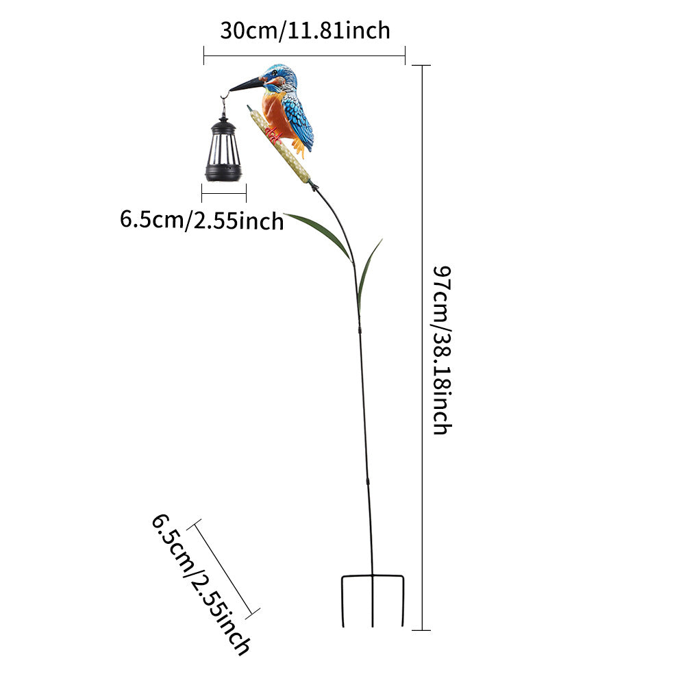 Decorative Solar Flamingo Garden Stake Lamp With Adjustable Metal Arm And Integrated LED