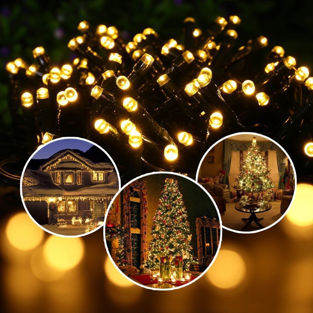 Globe LED String Lights With Waterproof Copper Wire And Textured Clear Bulbs