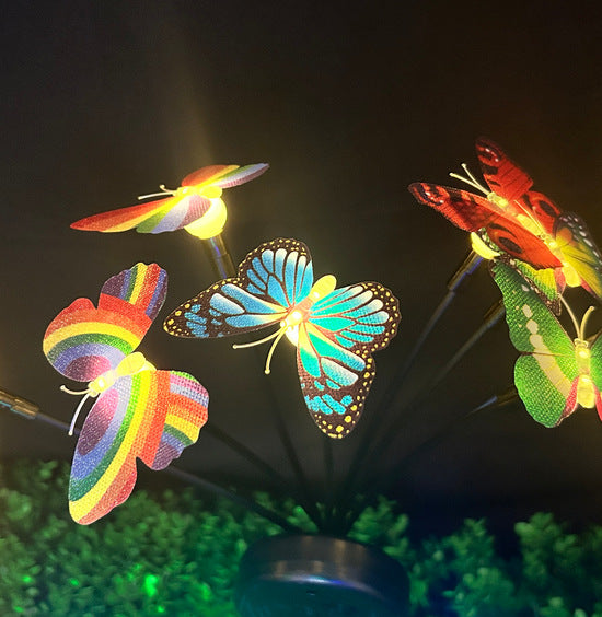 Decorative LED Fiber Optic Flower Stakes Bouquet