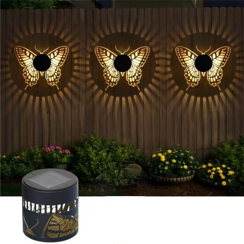Decorative Solar Wall Light With Mandala Projection Pattern