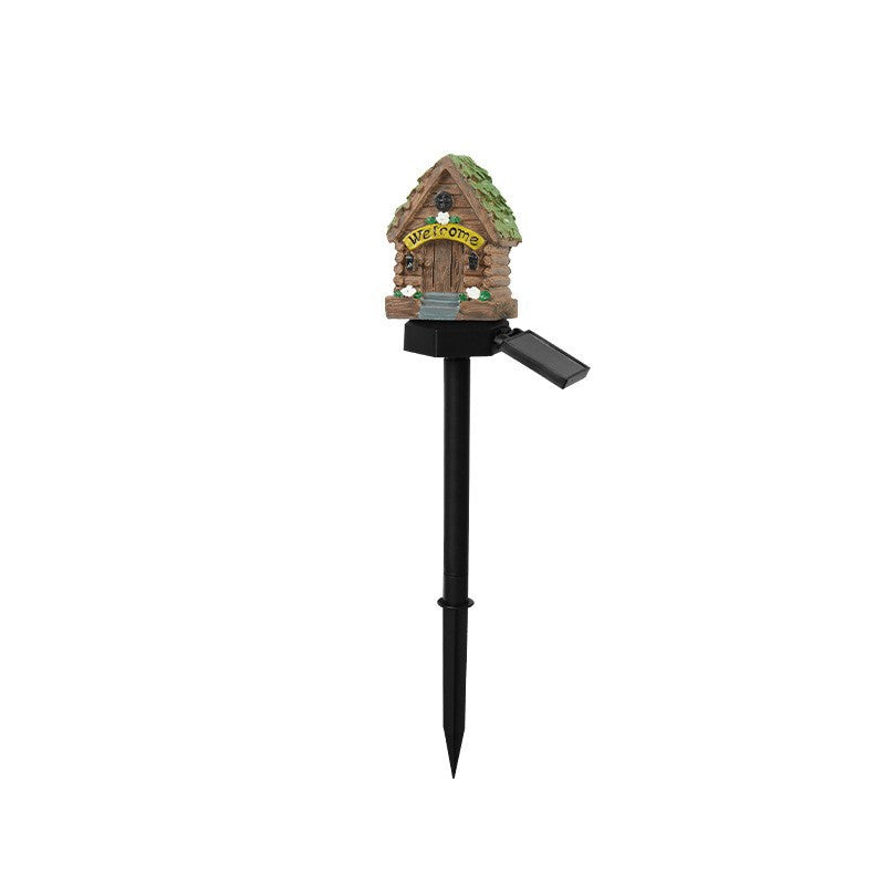 Solar Mushroom House Garden Stake Light With Rechargeable Battery