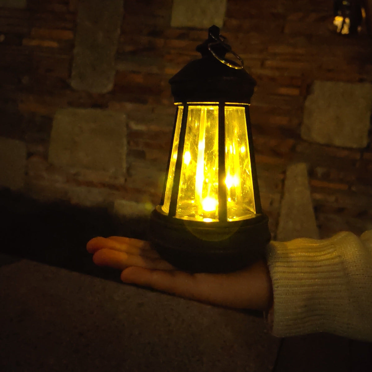 Portable Decorative LED Lantern With Built-In Fairy String Lights And Rechargeable USB