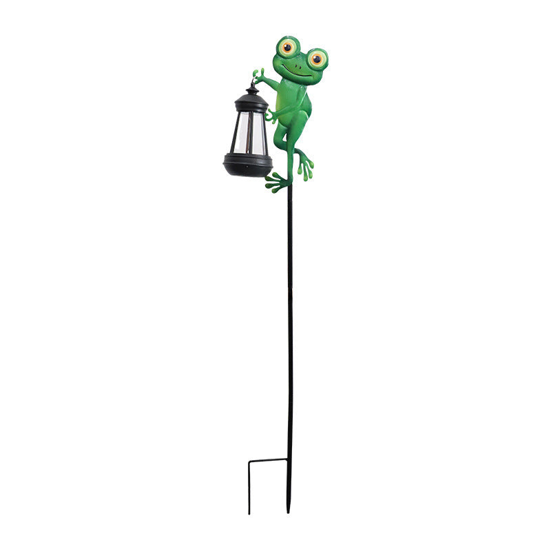 Decorative Hummingbird Solar Garden Stake With Hanging Lantern