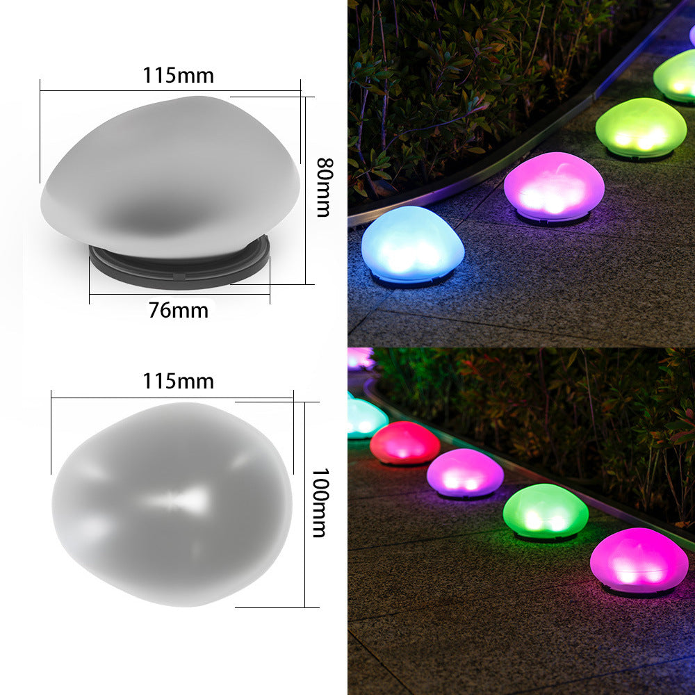 Rechargeable LED Pebble Pathway Lights Waterproof Garden Accent