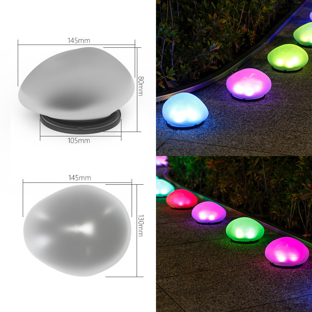 Rechargeable LED Pebble Pathway Lights Waterproof Garden Accent