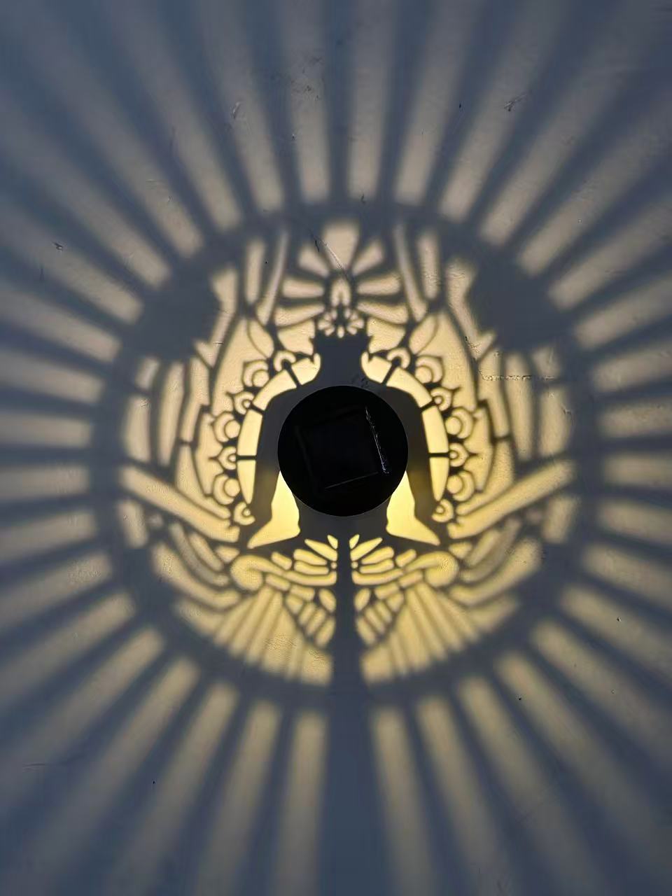Decorative Solar RGB Mandala Projection Wall And Stake Garden Light