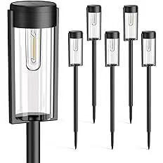 LED Garden Stake Lantern With Frosted Acrylic Panel And Weatherproof Metal Frame