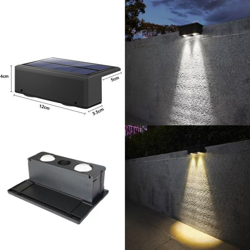Outdoor Solar RGB Wall-Mounted Accent Lights With Dual-Beam Waterproof Design