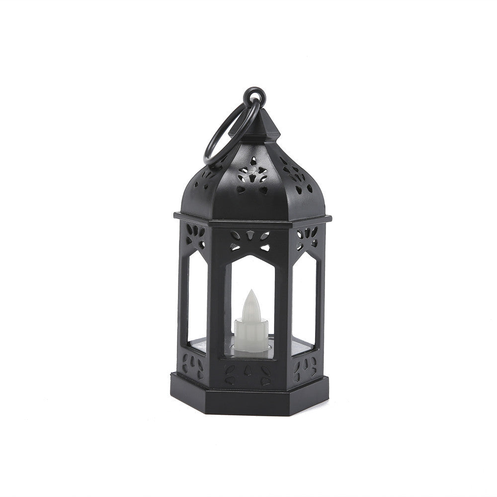 Moroccan Style Hexagonal Metal LED Lantern