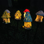 Whimsical Solar-Powered LED Fairy House Garden Stake