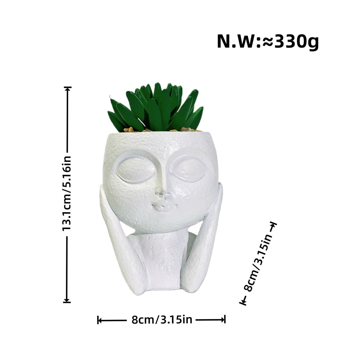 Plant pot with face motif Happy Growers