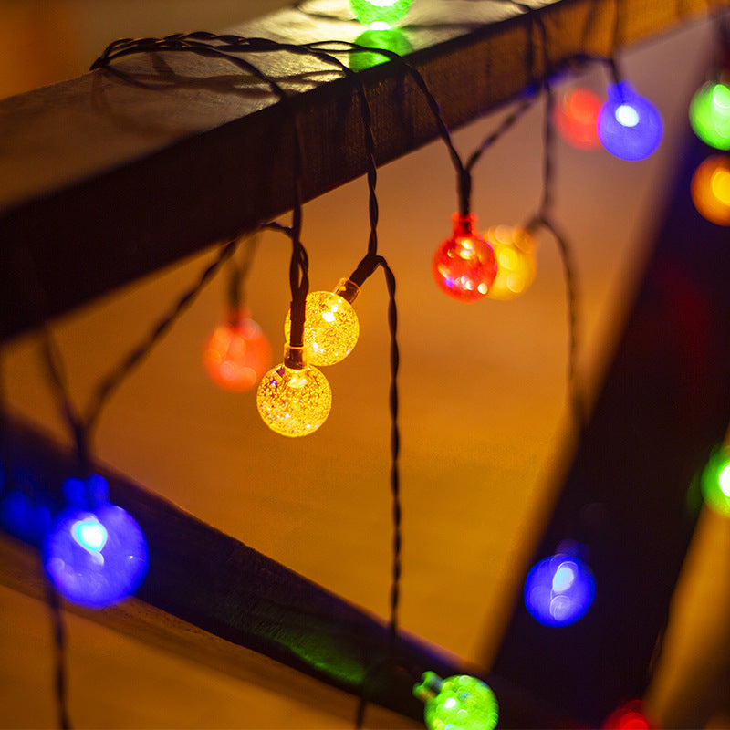 Multi-Color LED Glitter Globe String Lights Outdoor Waterproof Decorative Strand