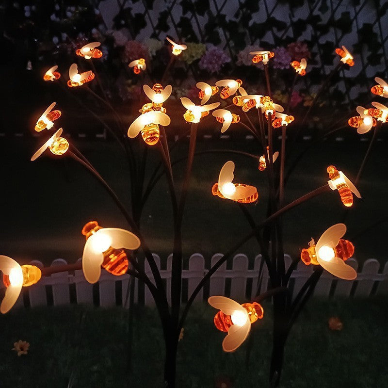 Decorative multicolor LED bee string lights outdoor waterproof garden decor