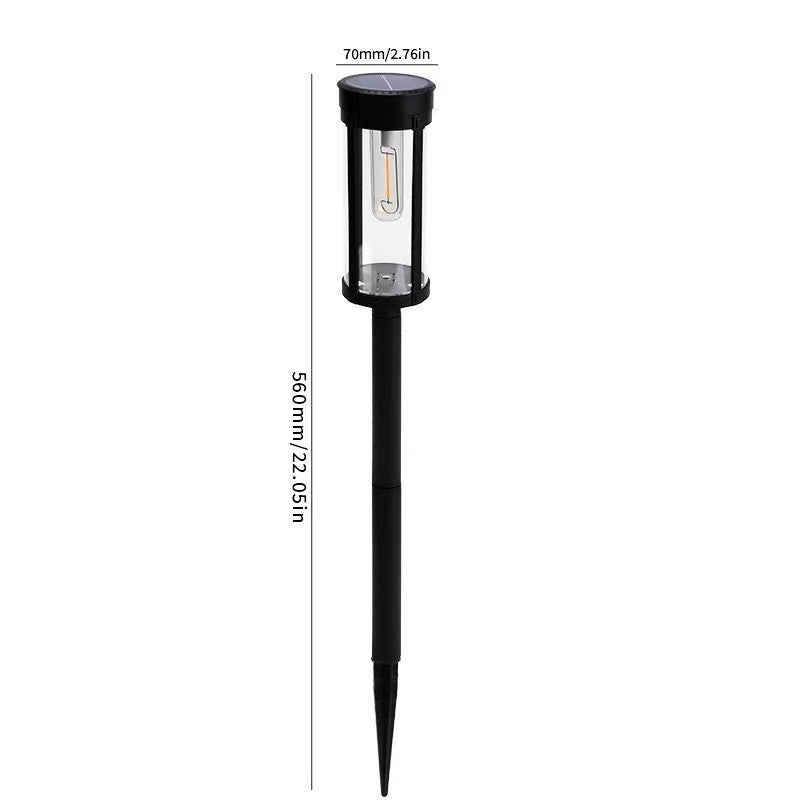 Solar LED Garden Stake Lantern with COB Bulb and Spike Mount