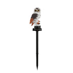 Realistic Owl Solar Garden Stake Light With LED Resin Sculpture Happy Growers