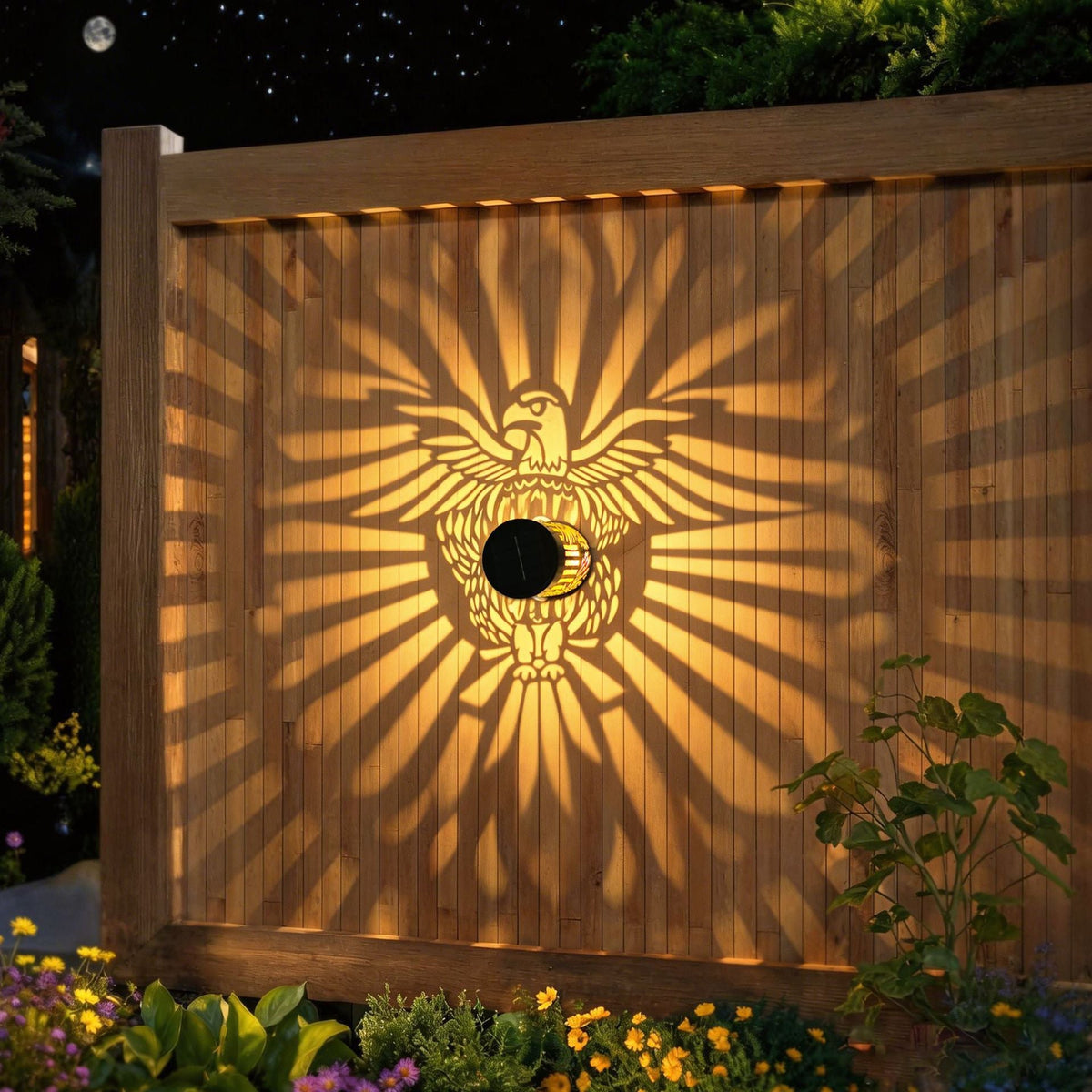 Decorative Solar RGB Mandala Projection Wall And Stake Garden Light