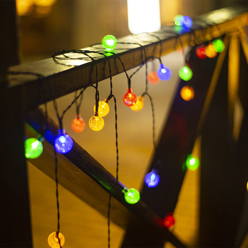 Multi-Color LED Glitter Globe String Lights Outdoor Waterproof Decorative Strand