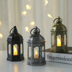 Moroccan Style Hexagonal Metal LED Lantern