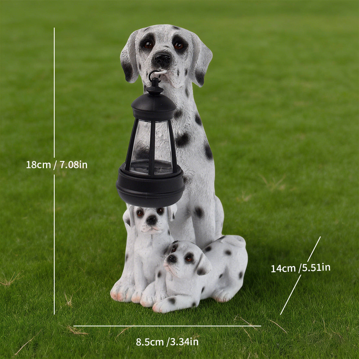Outdoor Solar LED Lantern Boxer Dog Statue