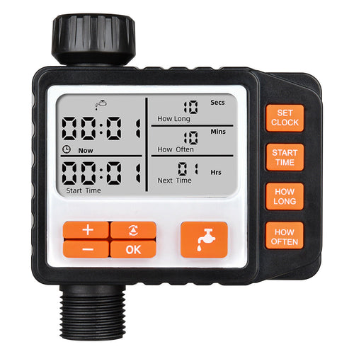 Digital Programmable Garden Hose Water Timer with Large LCD Backlit Display