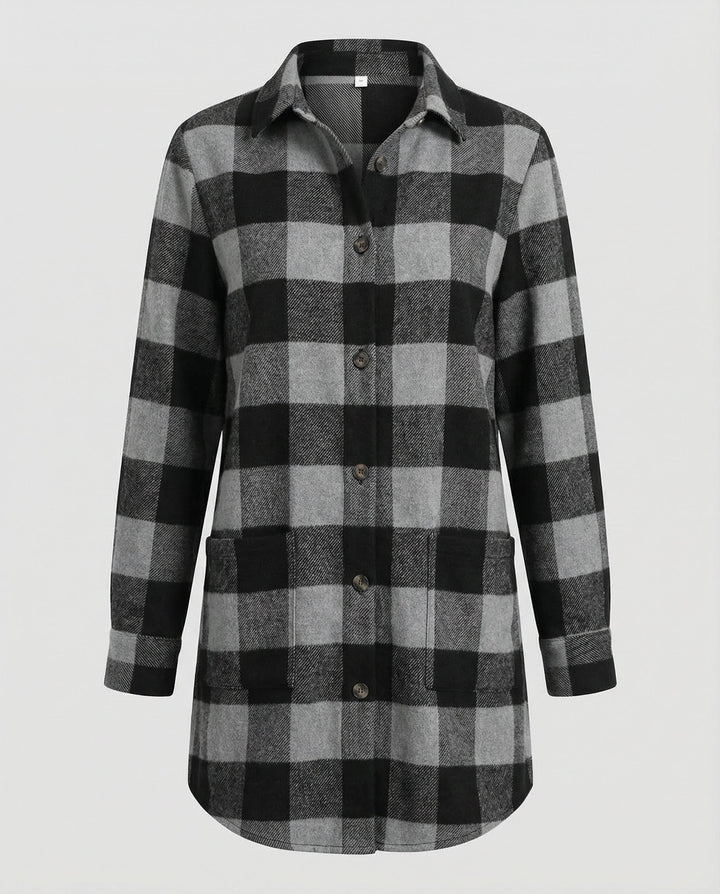 Casual Women's Check Long Blouse