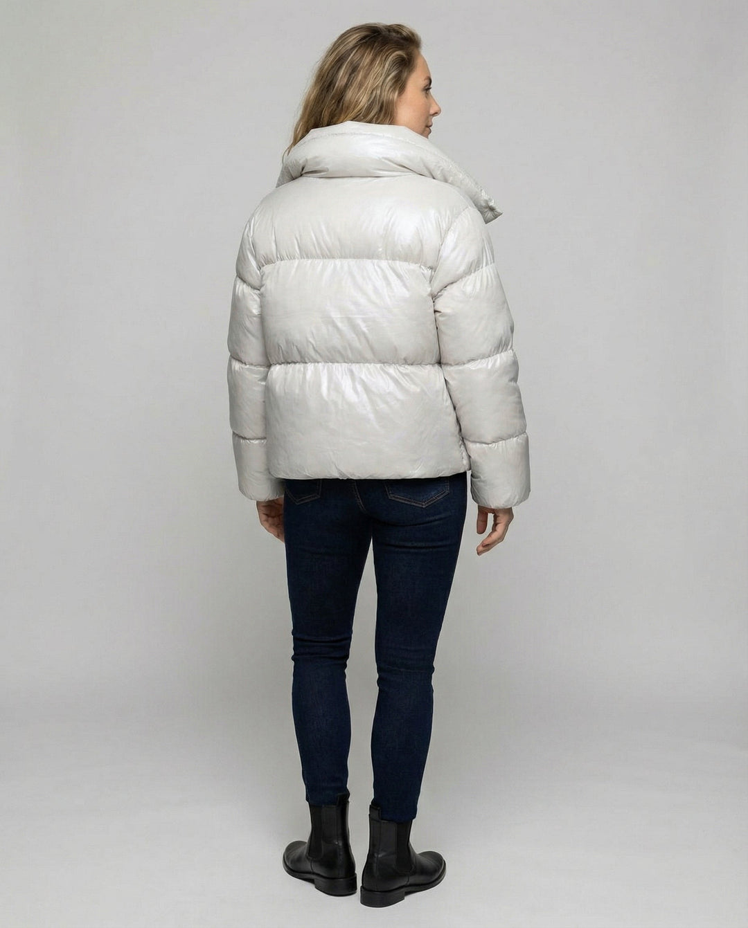 Short down coat women'shood
