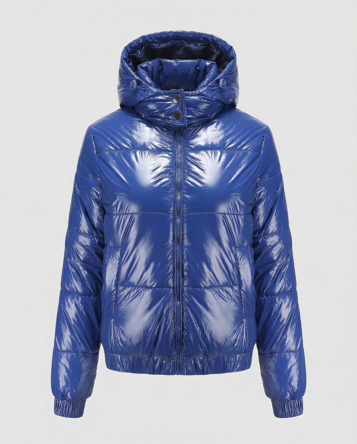 High-gloss women's quilted jacket
