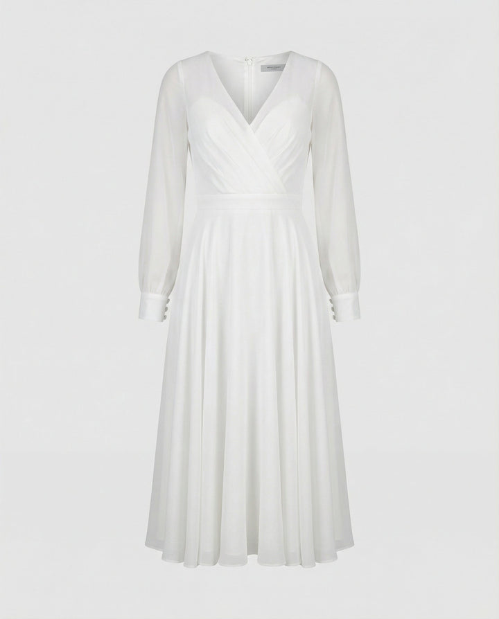 Elegant Chiffon Flatter Dress Women