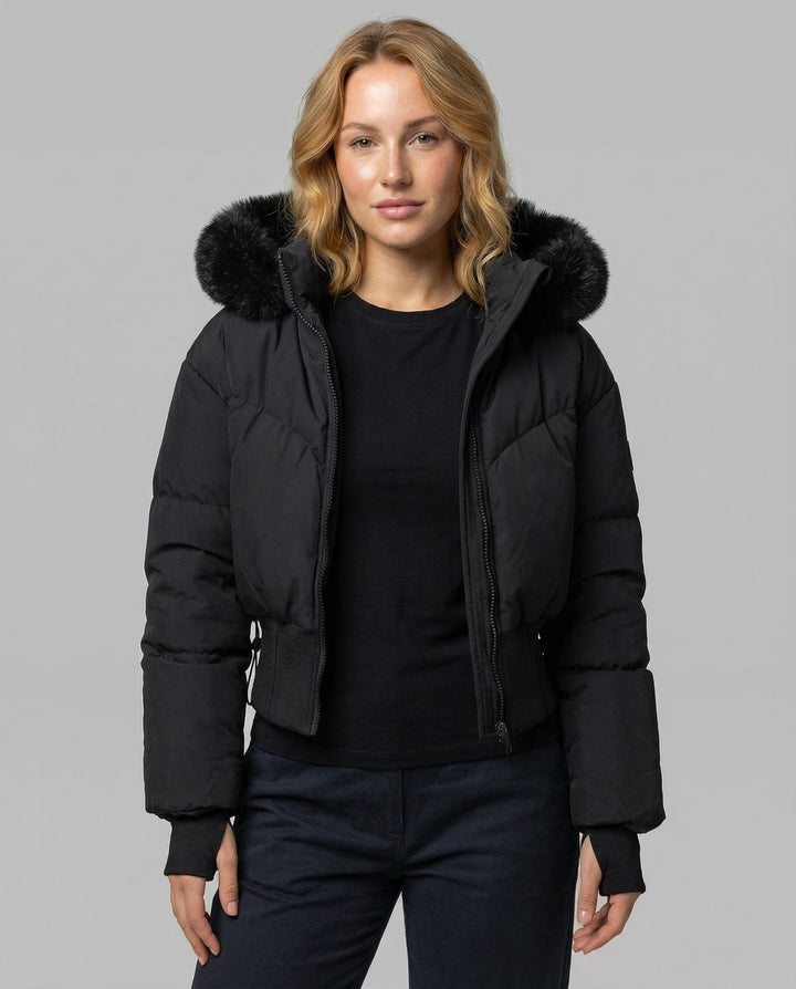 Stylish Warm Cropped Down Jacket Women