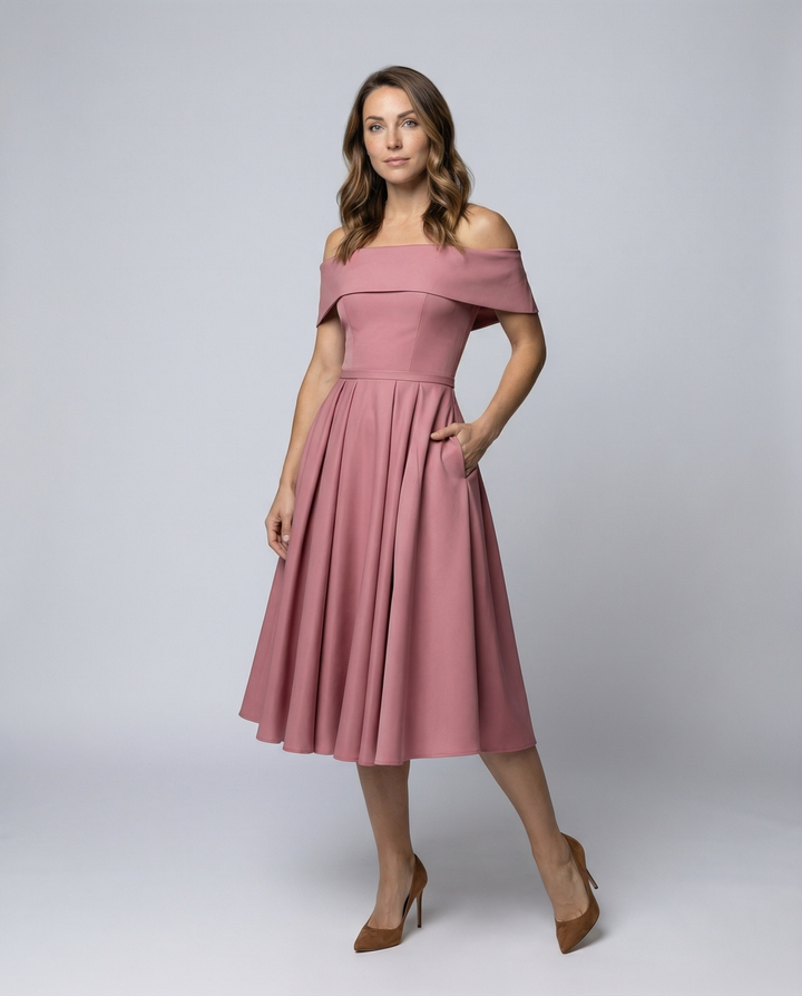 Strapless Satin Party Dress Women
