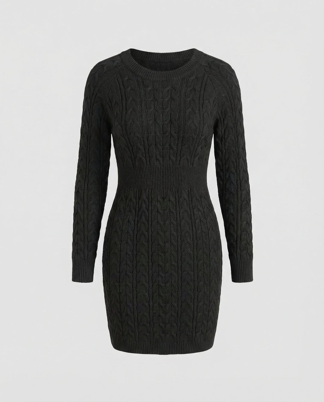 Knit Dress Braided Design Women