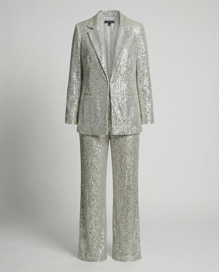 Glittering Elegant Blazer Suit Women