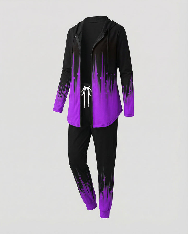 Comfortable women's gradient tracksuit