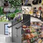 House Growers | Wall Mount for Garden Tools | Robust Tool Holder Made of Steel | Space-Saving Organizer for Garage, Cellar & Workshop