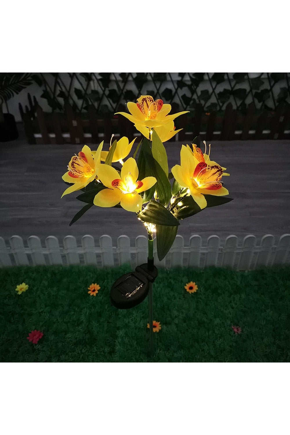 Solar LED Flower Lamp