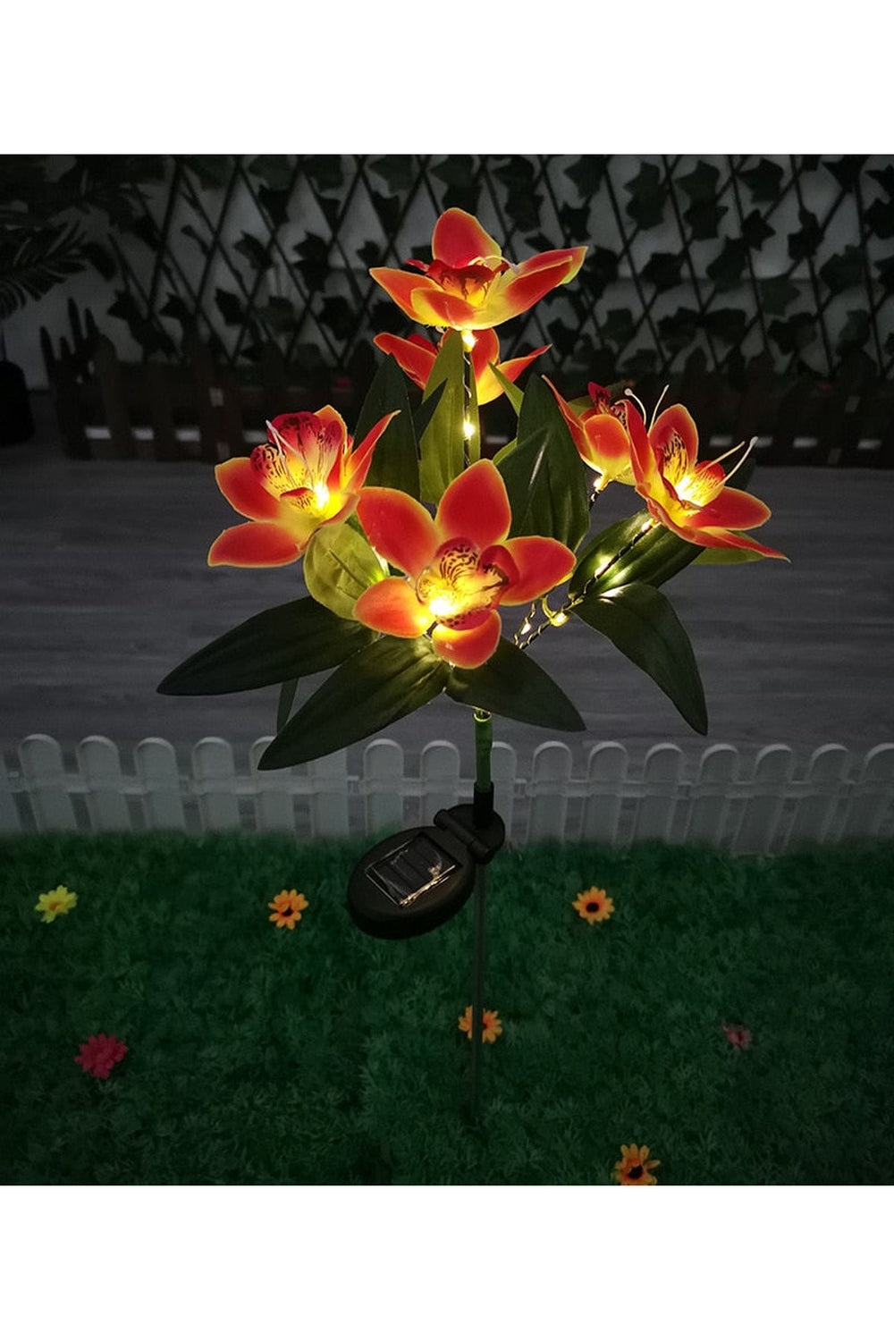 Solar LED Flower Lamp