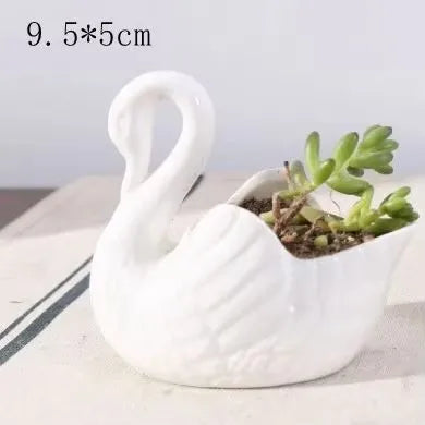 Swan Minimal Ceramic Pot | Happy Growers