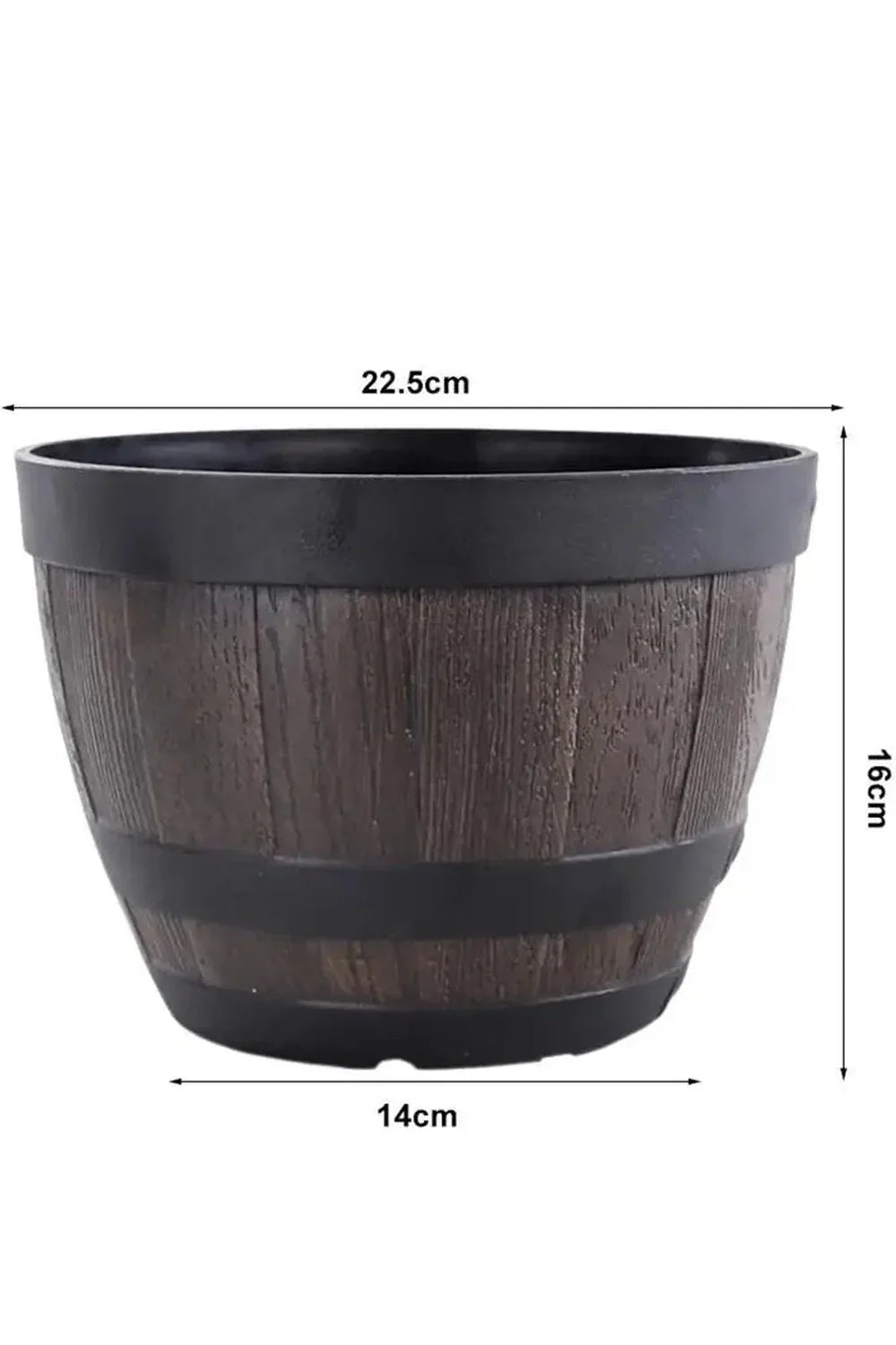 Wood Barrel Plant Pot | Happy Growers