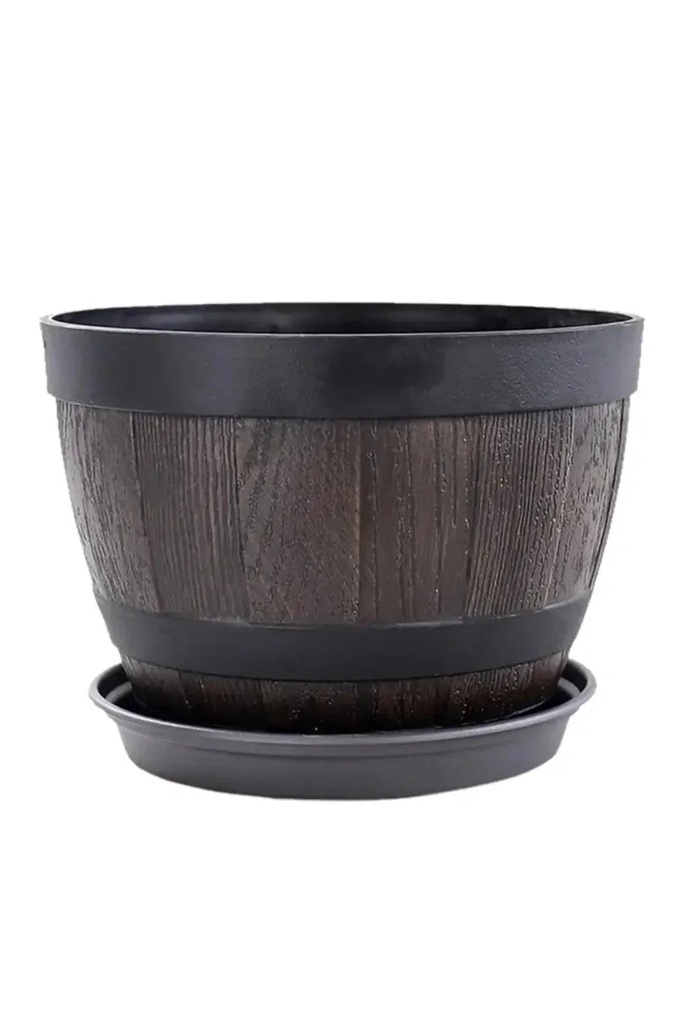 Wood Barrel Plant Pot | Happy Growers